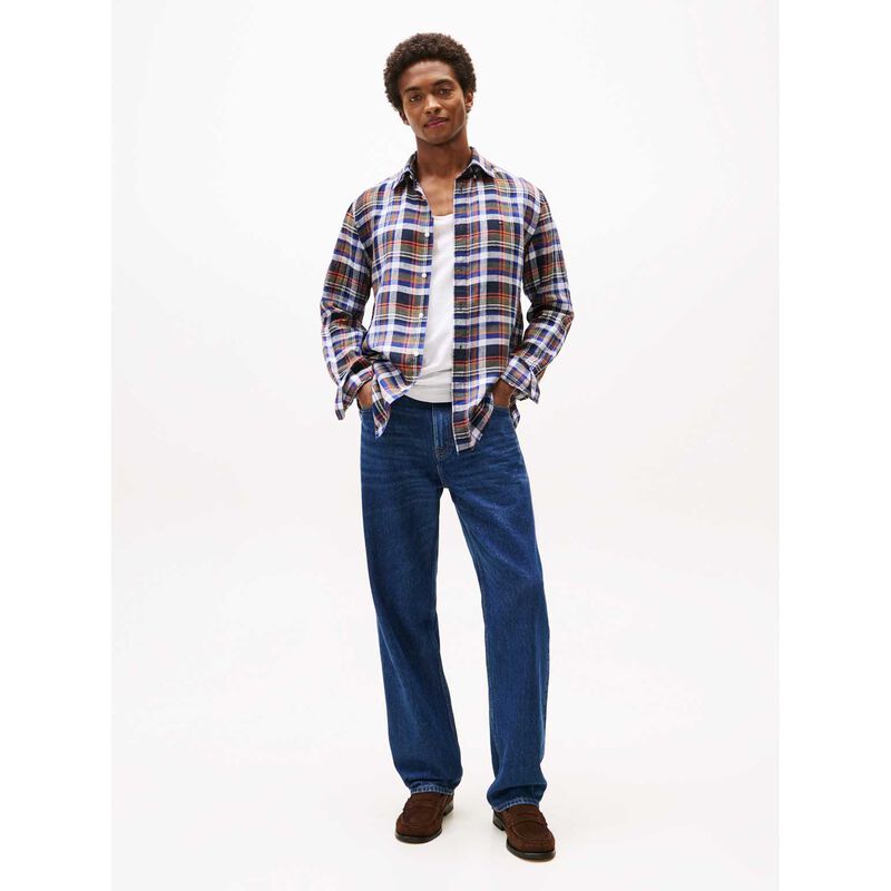 Tommy Hilfiger Regular Fit Check Pure Linen Shirt image number 3